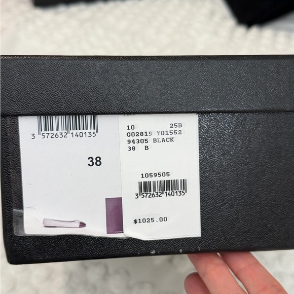 CHANEL Black Leather Patent Toe Ballet Flats 38 BNIB - Picture 13 of 14